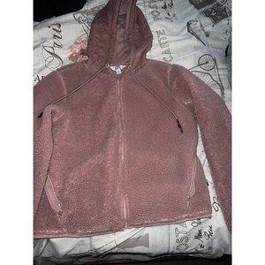 Joy‎ Lab pink Sherpa quilted zip up jacket M